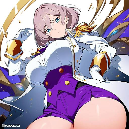 Illustration of Mujina, gridman universe in the style of Nac000