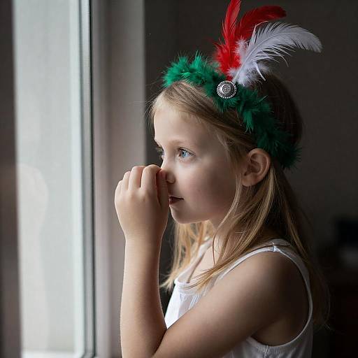 Curious Girl by the Window