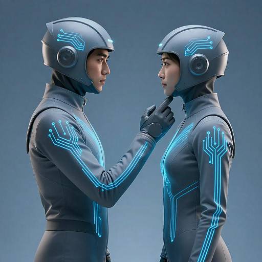 Cyborg Connection: Glowing Blue Encounter