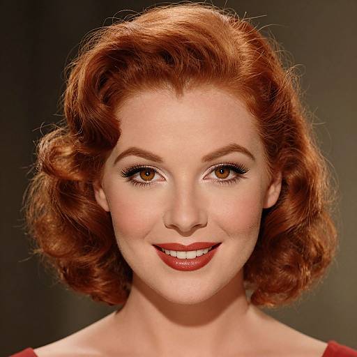 Vintage Red-Haired Retro Portrait