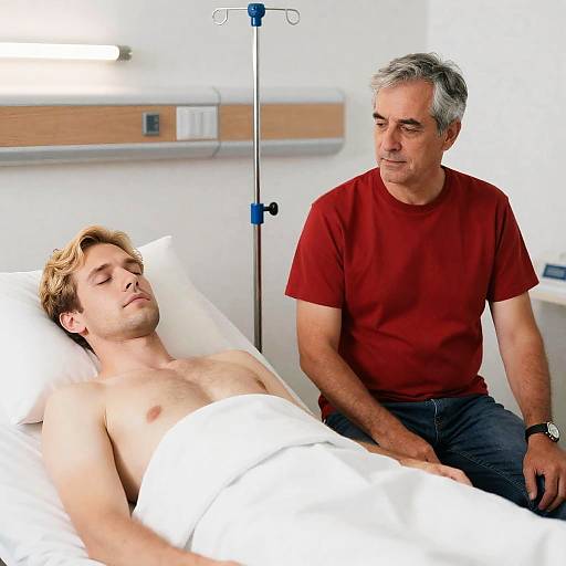 Hospital Photo of Two Men Relaxing