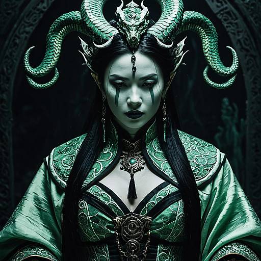 Shadow-Bound Yuan-Ti Priestess Art