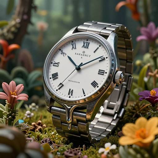 Surreal Hyper-Realistic Melting Timepiece