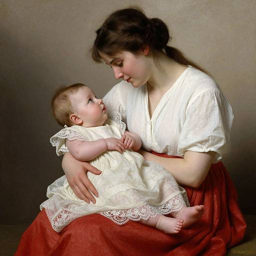 Classical Realism Tender Mother and Child