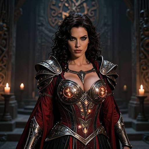 Gothic Woman Ringmaster in Armor