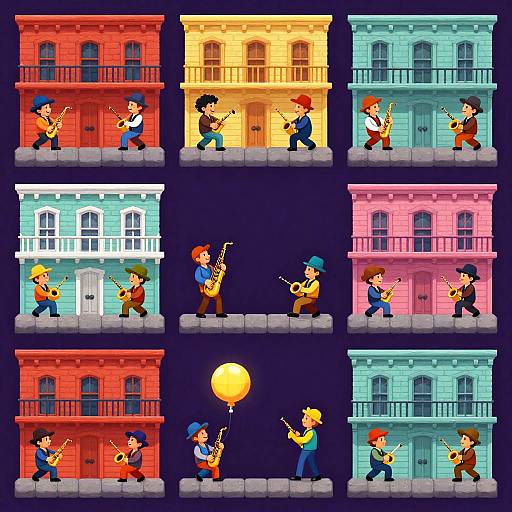 2D Jazz District Platformer Sprite Sheet
