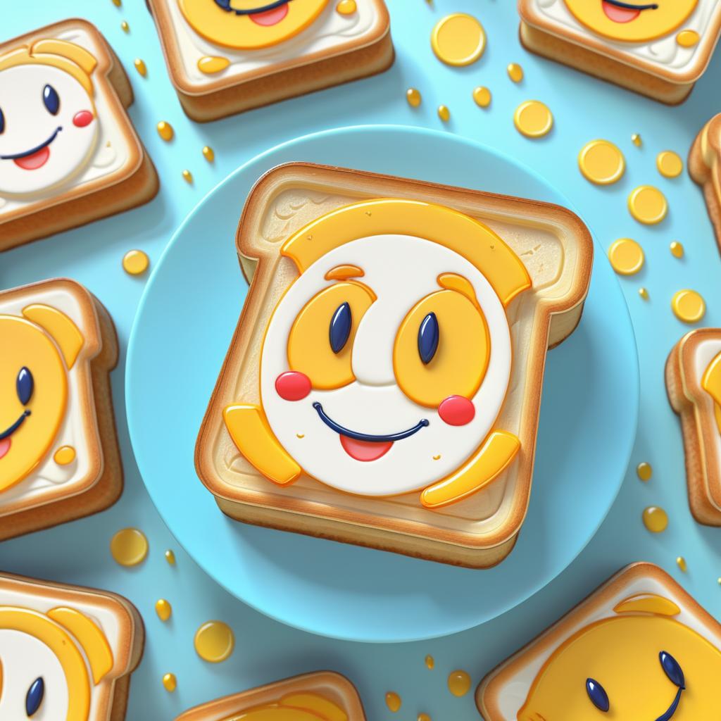 Cheerful Toast Art for Rainy Days