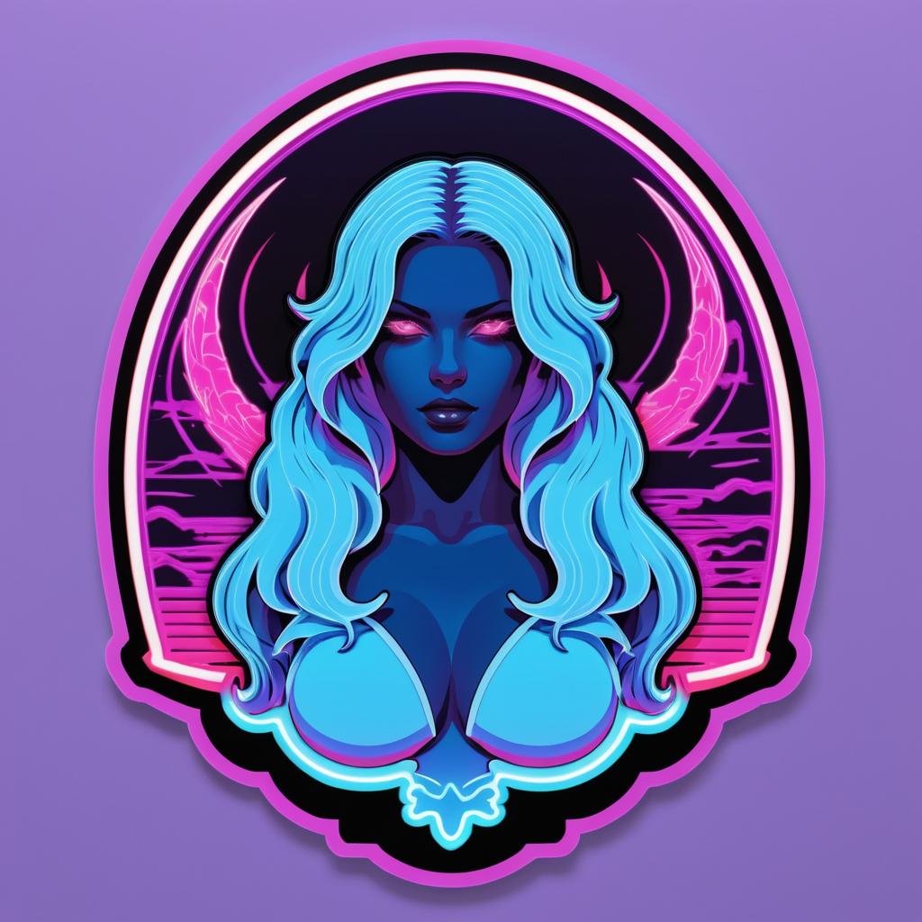 Aesthetic Female Ghost Die Cut Sticker