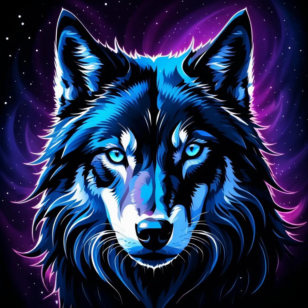 Noble Wolf in Dark Fantasy Art Style