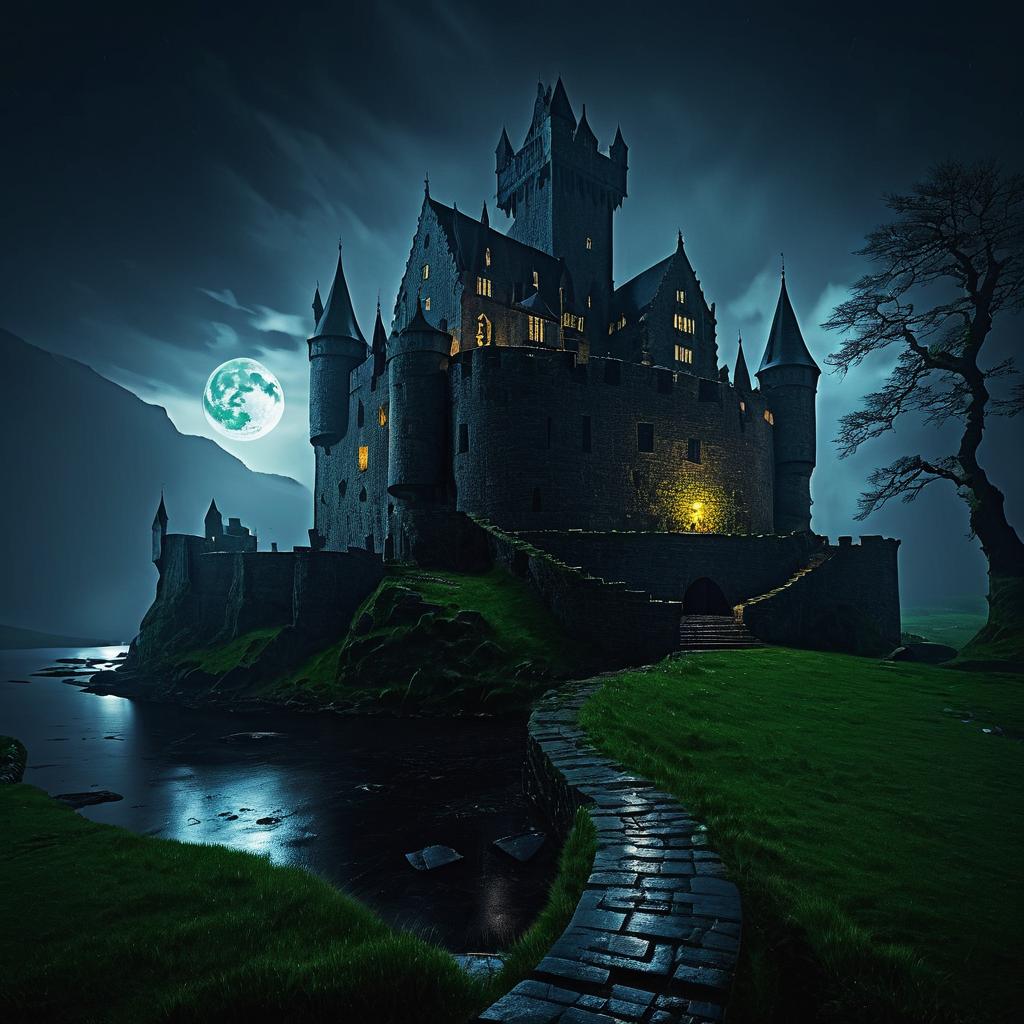 Eerie Night at a Celtic Castle