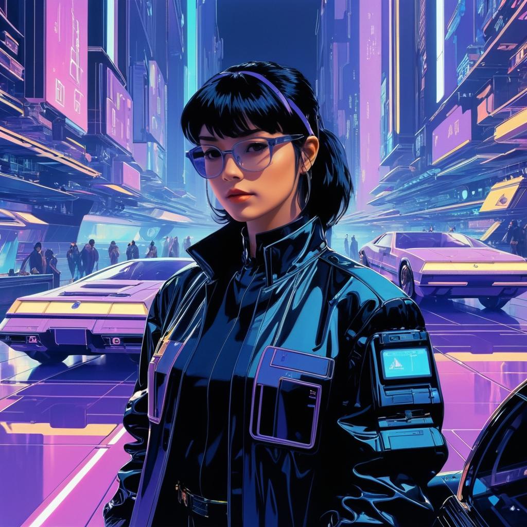 Cyberpunk Lofi Dream Portrait Aesthetic