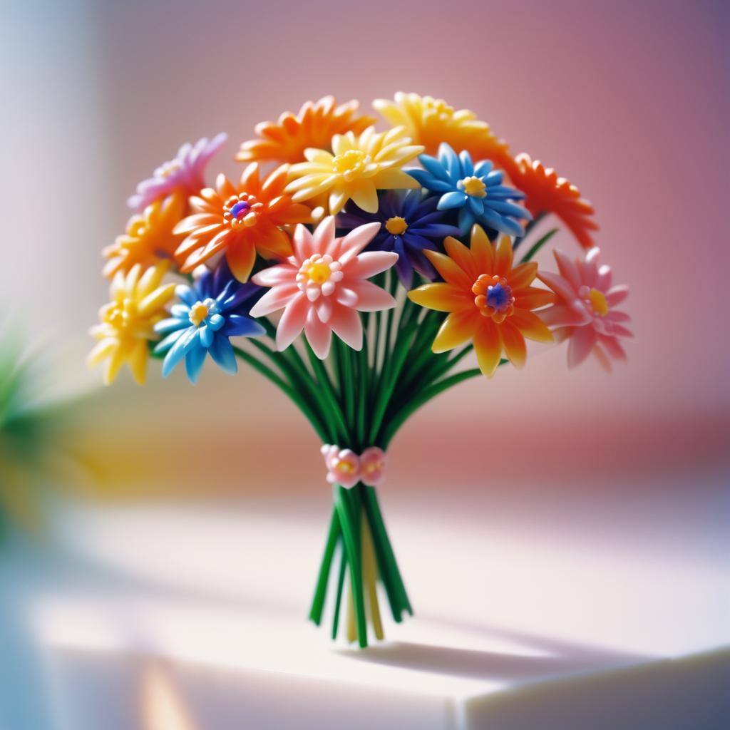 Cinematic Close-Up of Ballerina and Flowers