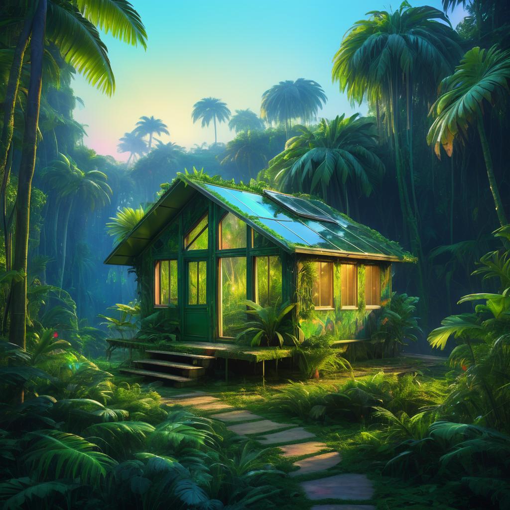 Vibrant Abandoned Tiny Home in Jungle