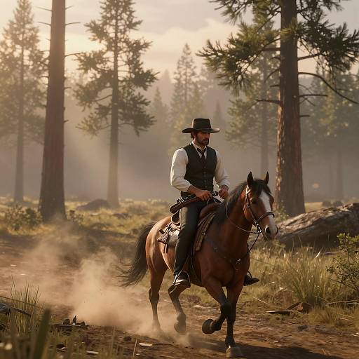 Cinematic Lone Gunslinger at Sunset