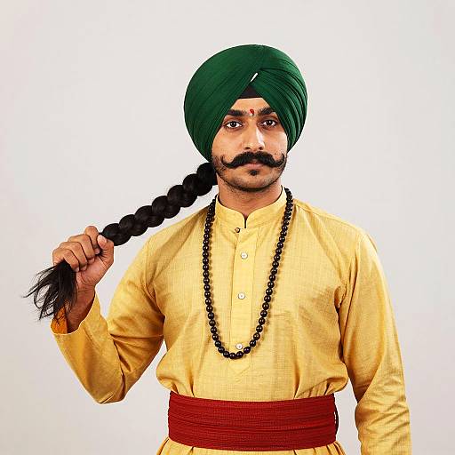 Portrait of Man in Green Turban