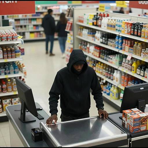 CCTV Image of Shoplifter at Checkout