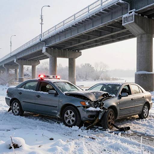 Ice Spice Winter Car Crash Scene
