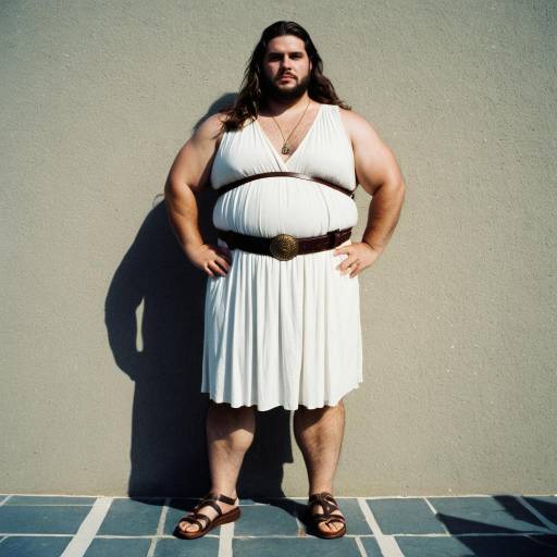 Plus Size Man in Greek Goddess Dress