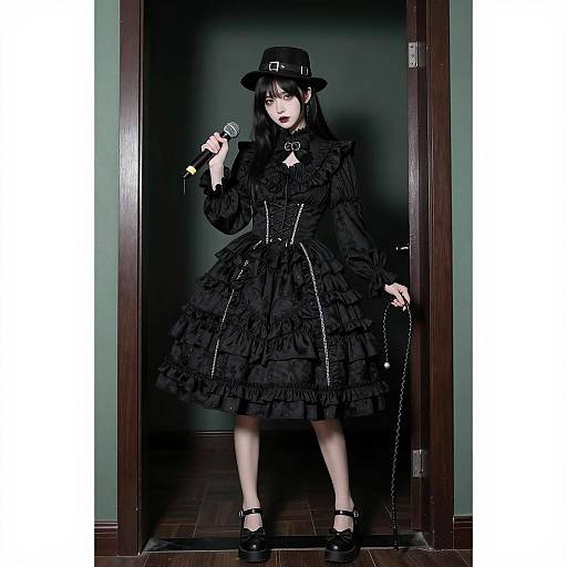 Gothic Elegance: A Dark Performance