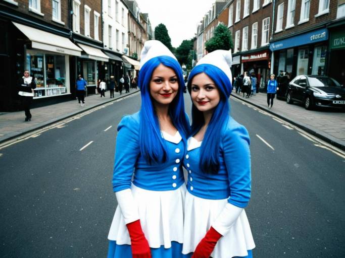Ladies Smurf Costume Face Swap Fun