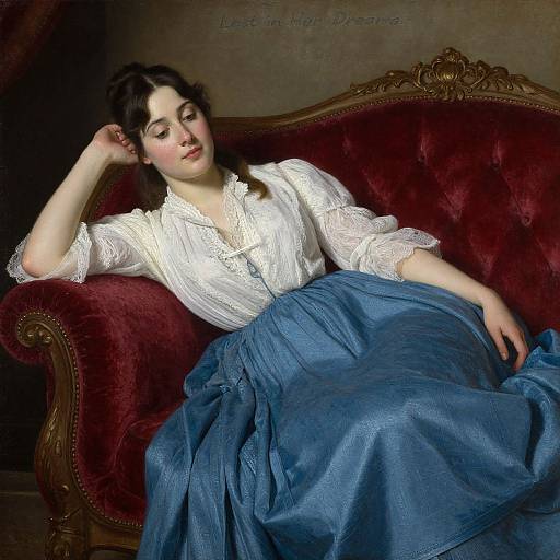 Lost in Her Dreams Oil Portrait