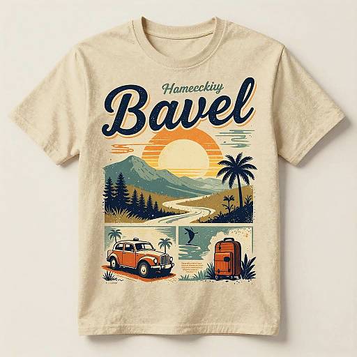 Vintage Travel Poster T-Shirt Design