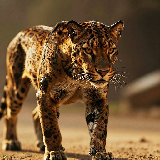 Cybernetic Panther Assassin in Cinematic Light