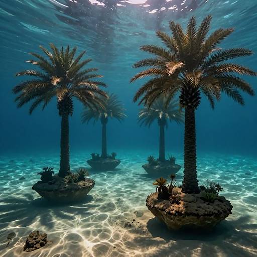 Surreal Underwater Desert Oasis