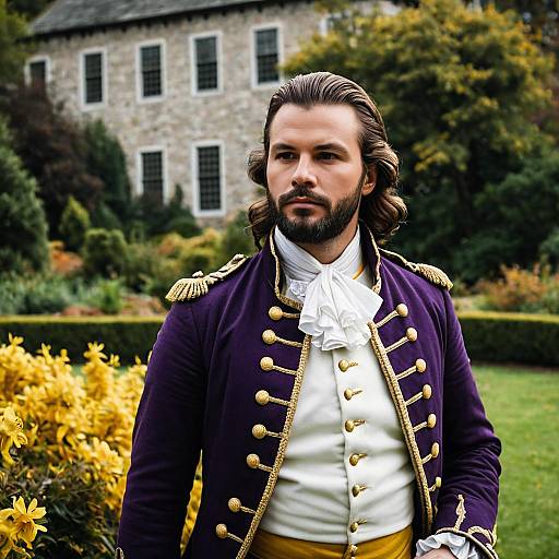 Handsome Man in Bridgerton Costume