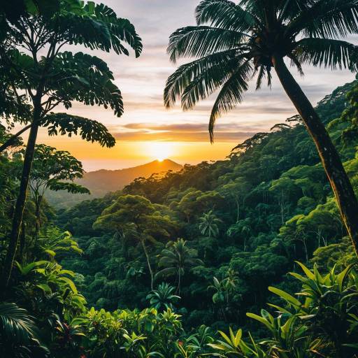 Sunrise Over Costa Rican Rainforest