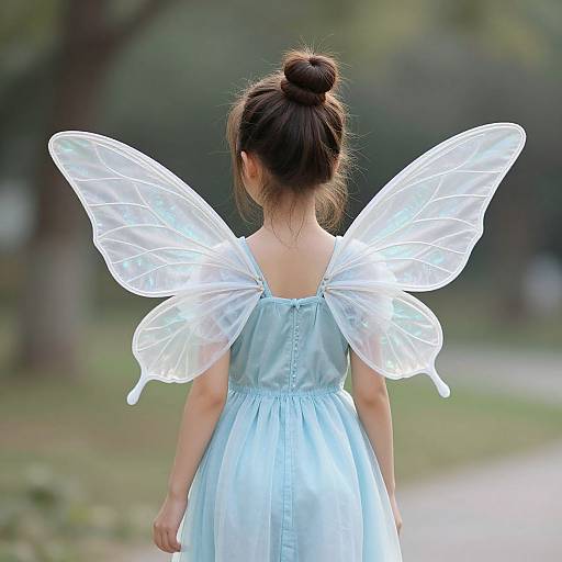 Realistic Light Blue Fairy Costume