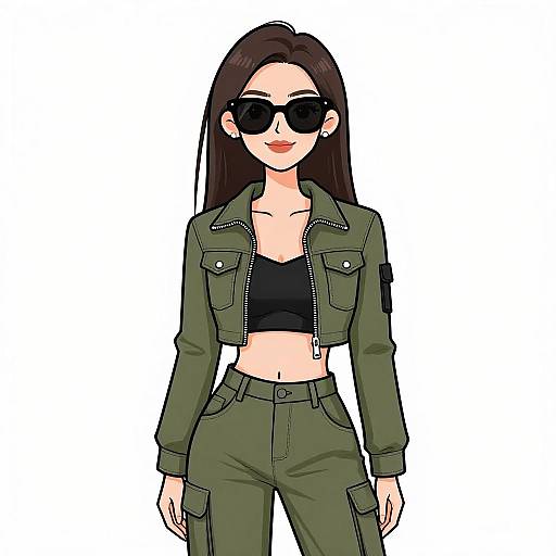 Stylish Woman in Urban Streetwear