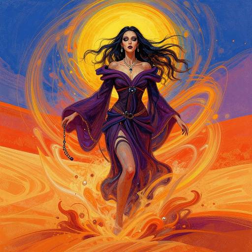 Impressionistic Sand Sorceress Poster