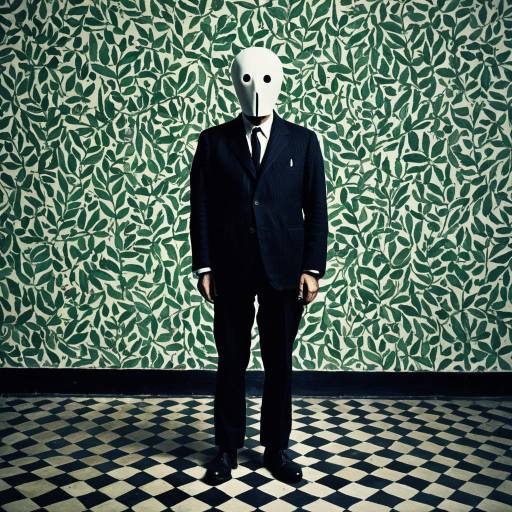 Surreal Faceless Man in Suit