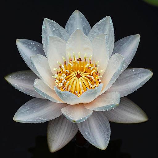 Translucent White Water Lily Macro