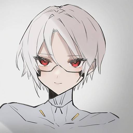 Illustration of Ariane yeong, signalis in the style of Chigasaki yukari