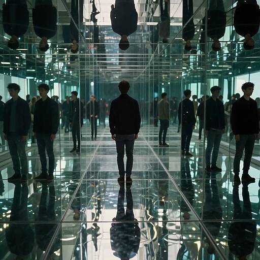 Infinite Mirrors and Parallel Reflections