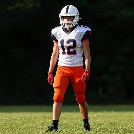 Female American Football Player Portrait