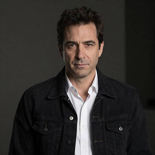 Dimly Lit Portrait of Serious Man