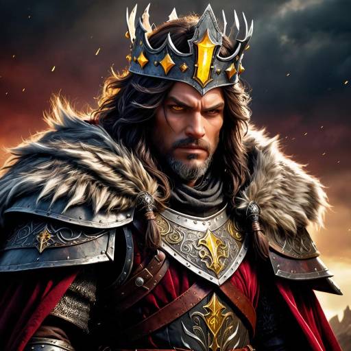 Fierce Fantasy Warrior King Portrait