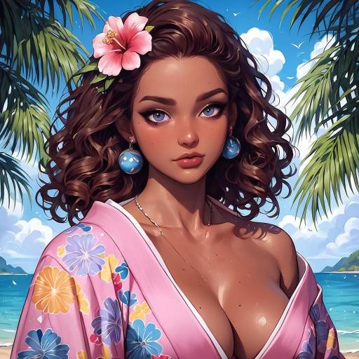 Nostalgic Tropical Romance in Kimono