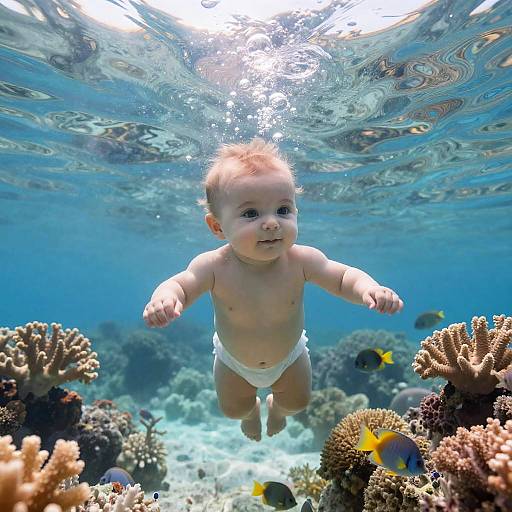 Serene Baby Seal Underwater Scene