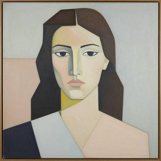 Abstract Geometric Portrait in Pastels