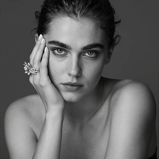 Intense Gaze: A Monochrome Portrait