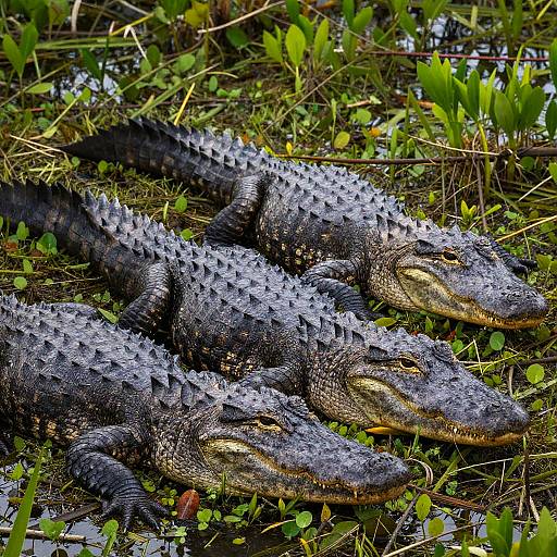 Alligators Thriving in Marshlands