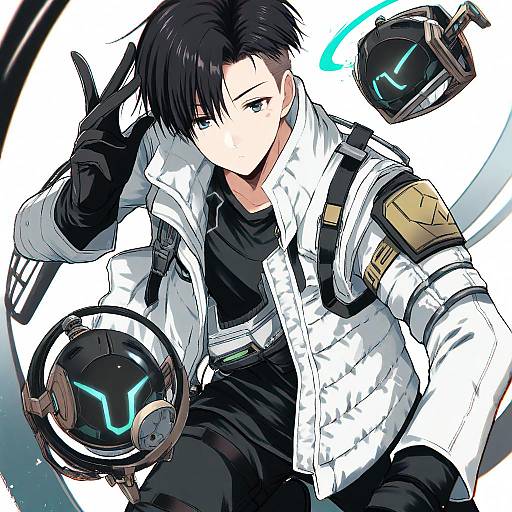 Illustration of Hack (apex legends), apex legends in the style of Akane souichi