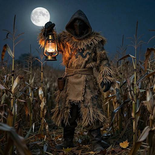Teal Moon Reaper in Withered Cornfield