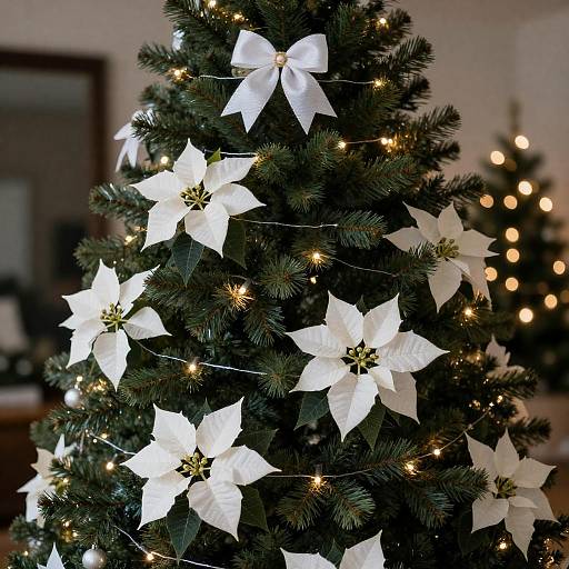 Elegant Christmas Tree Decoration in Warm Light