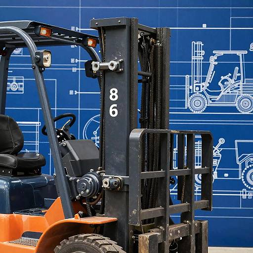 Detailed Toyota 8-6 Forklift Mechanism