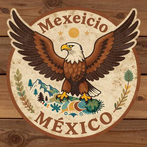 Vintage Bald Eagle Emblem Design